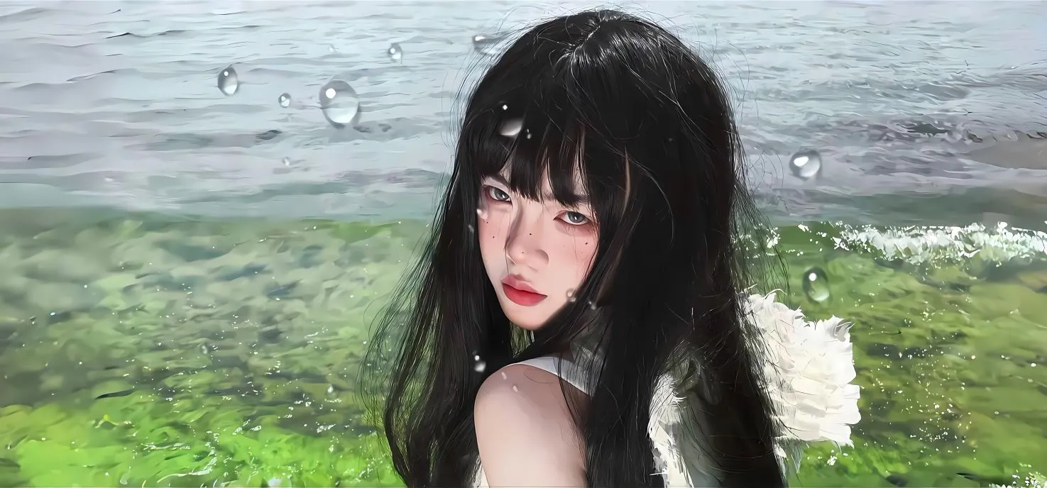 好看 美女 高颜值 少女自拍 水 壁纸预览