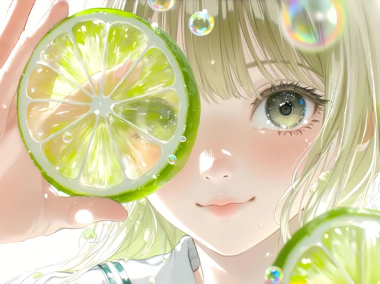 动漫 绿色系 夏日 清凉 插画 壁纸预览