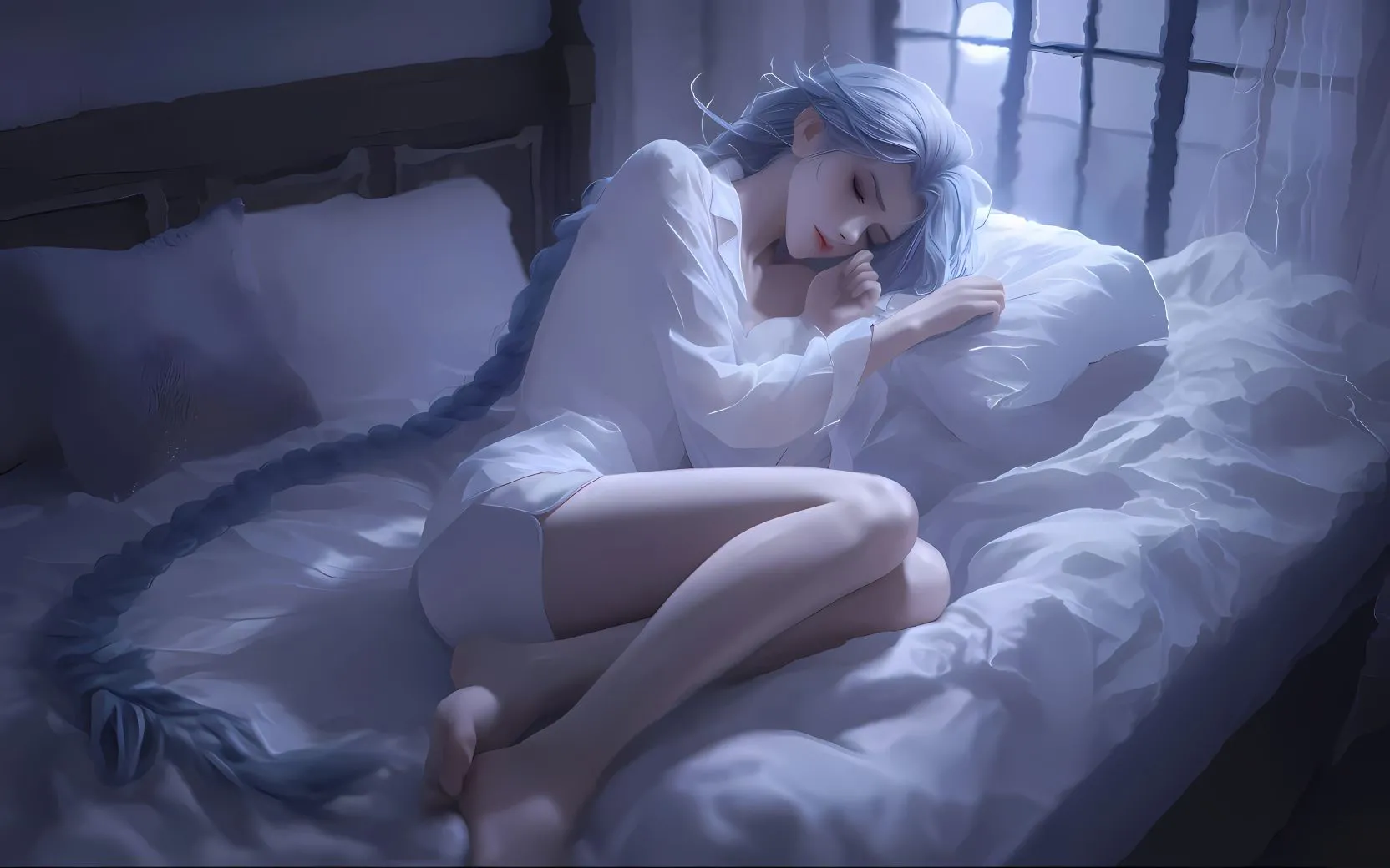 二次元 动漫 睡美人 静谧 高颜值 壁纸预览