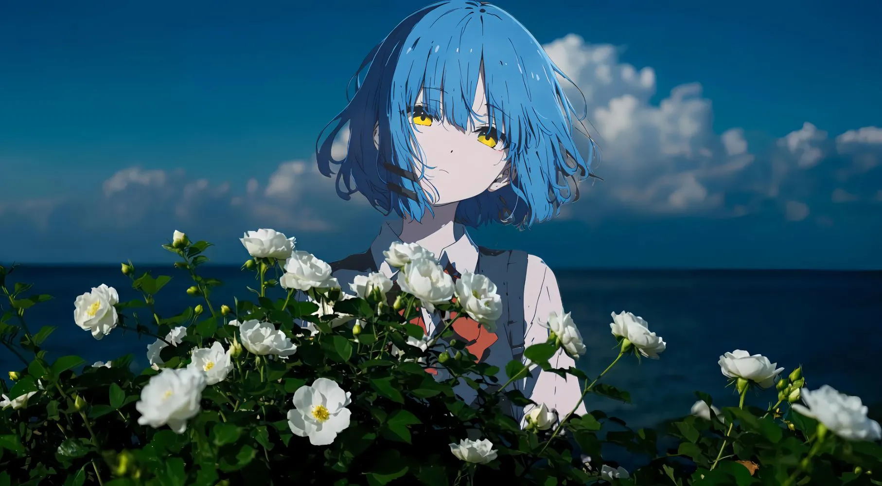 二次元 动漫 动漫少女 风景 鲜花 壁纸预览