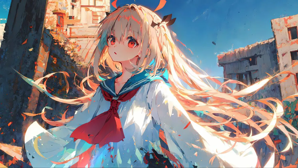 动漫 色彩 元气少女 梦幻 壁纸预览
