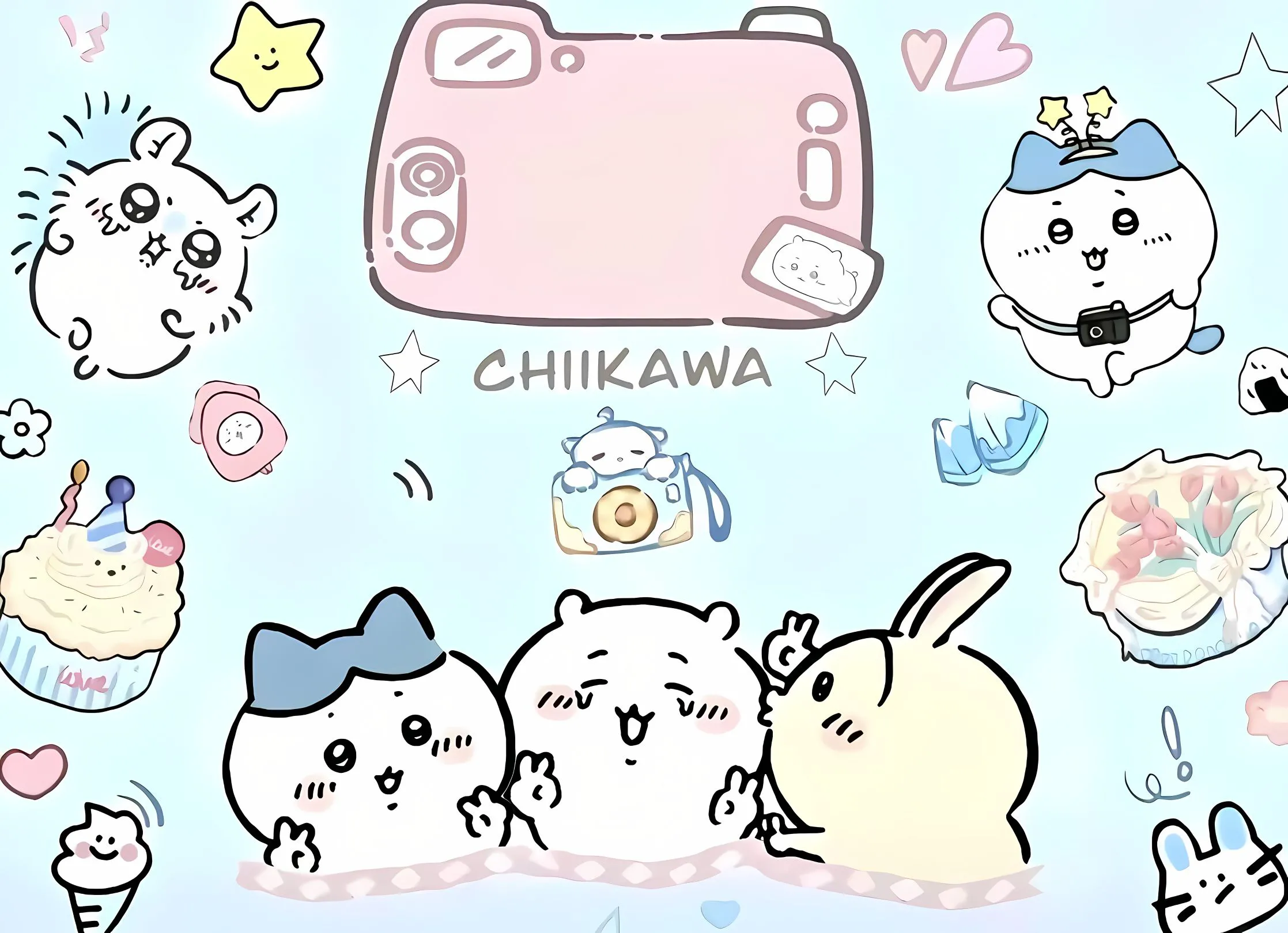 可爱 chiikawa 吉伊 乌萨奇 小八 卡通 壁纸预览