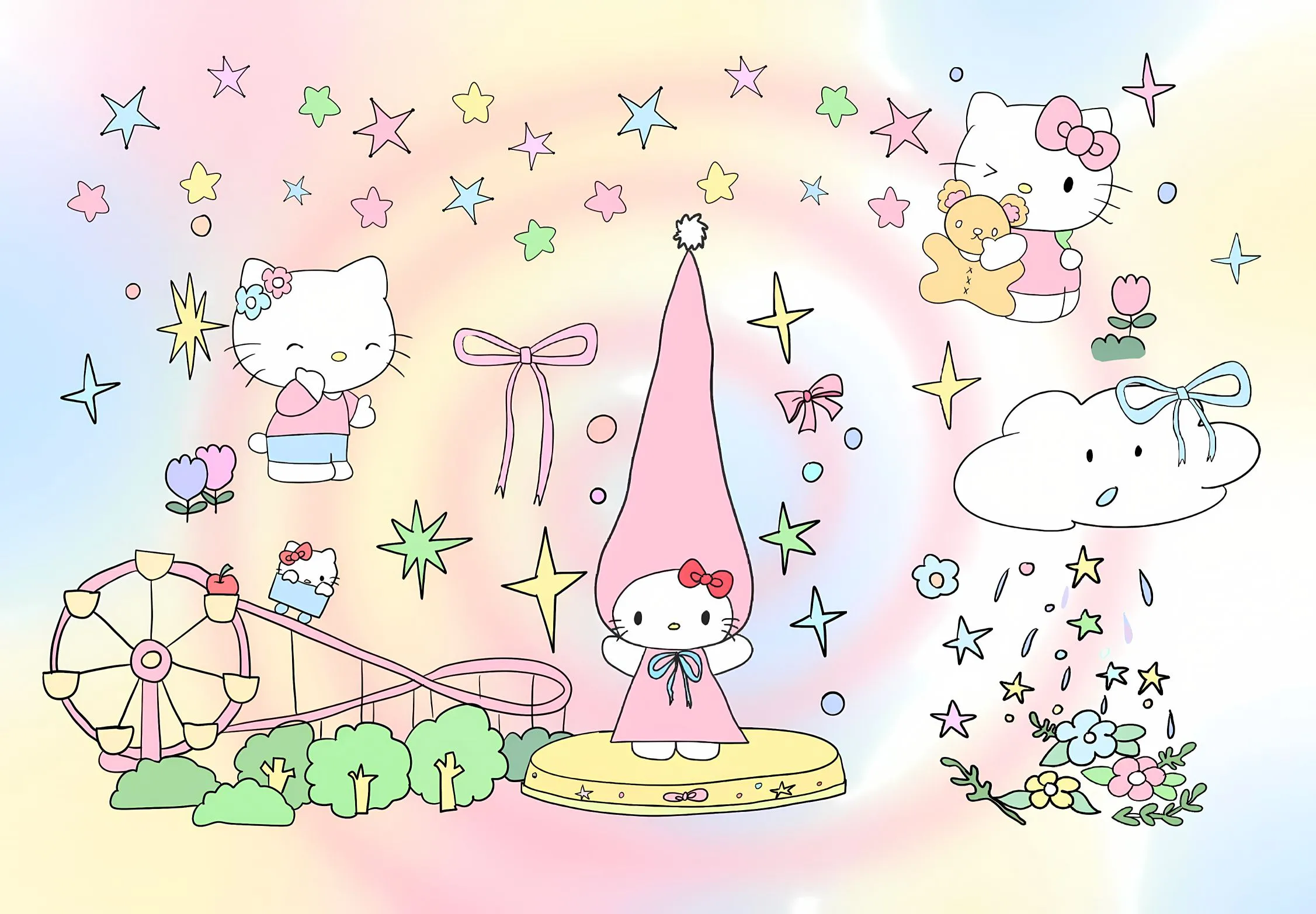 卡通 可爱 helloKitty 少女心 三丽鸥 壁纸预览