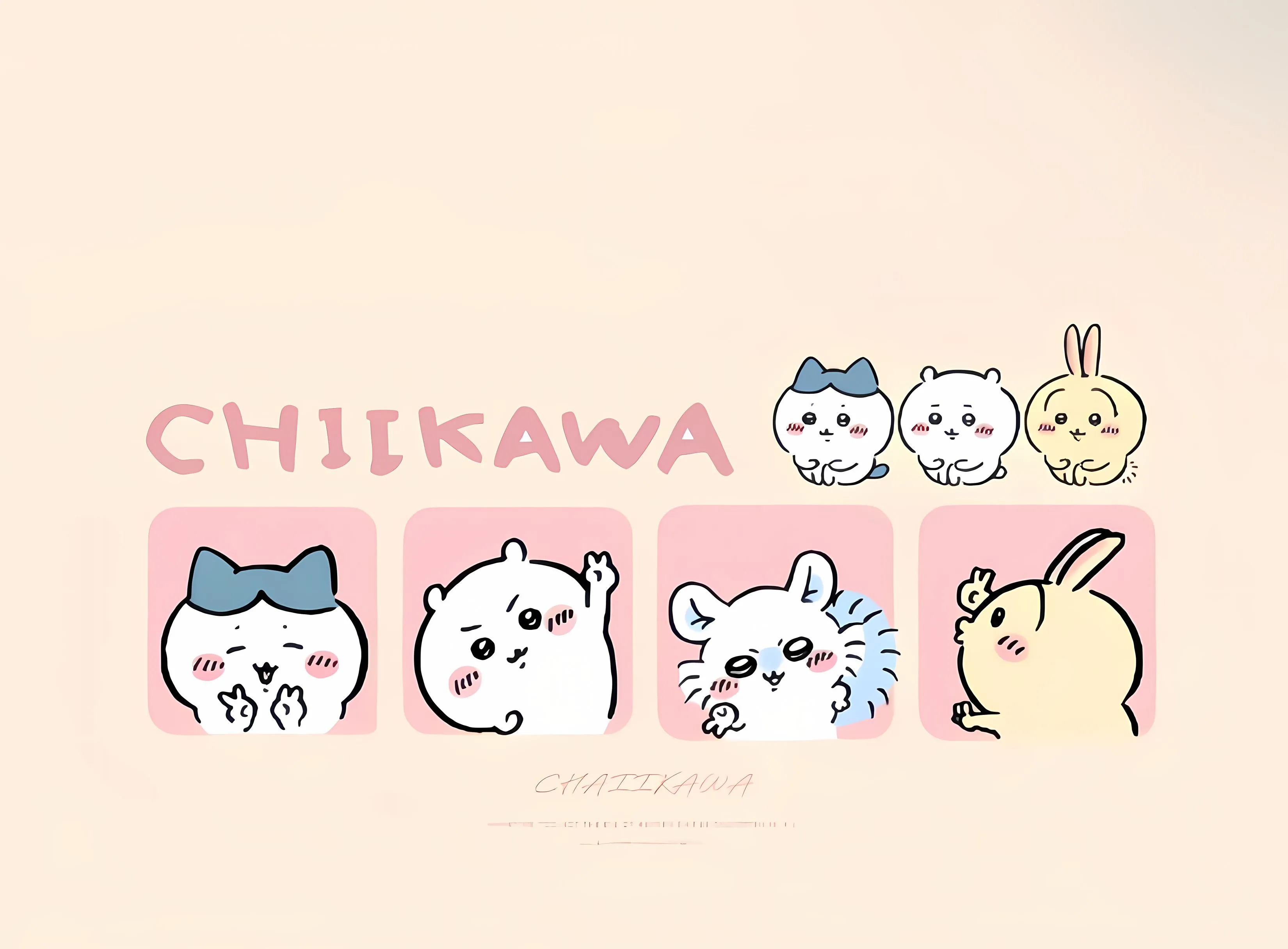 可爱 chiikawa 吉伊 乌萨奇 小八 卡通 壁纸预览