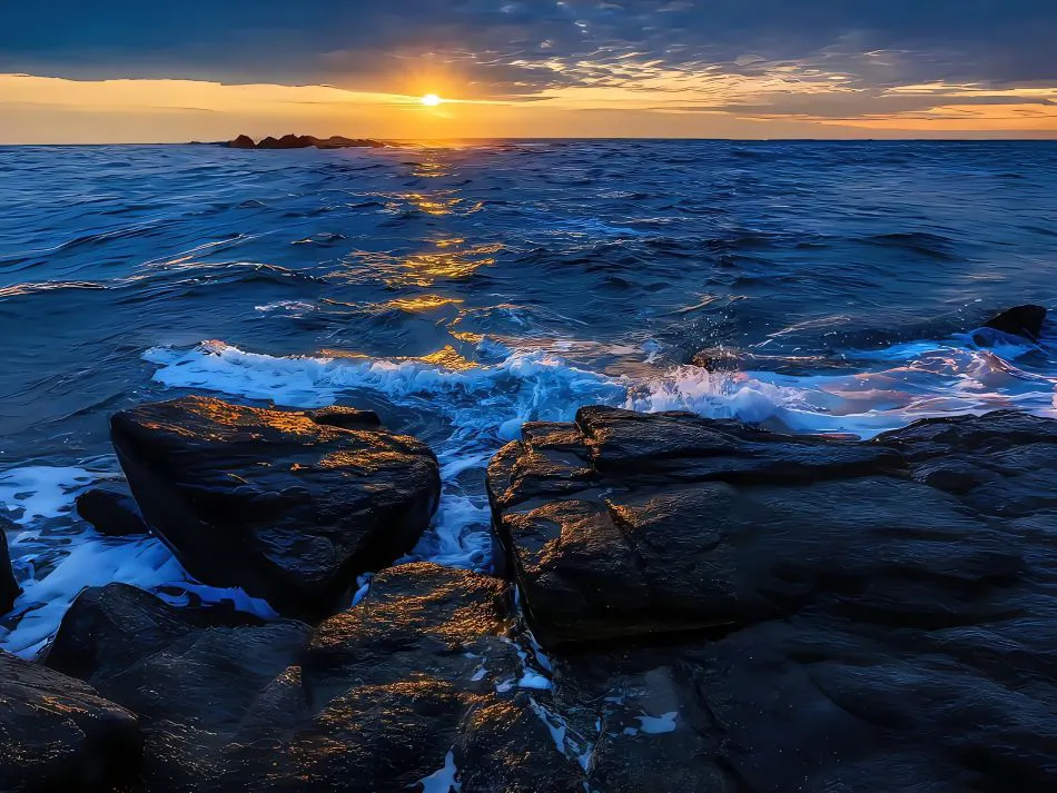 海边 落日 绝美 夕阳 风景 壁纸预览