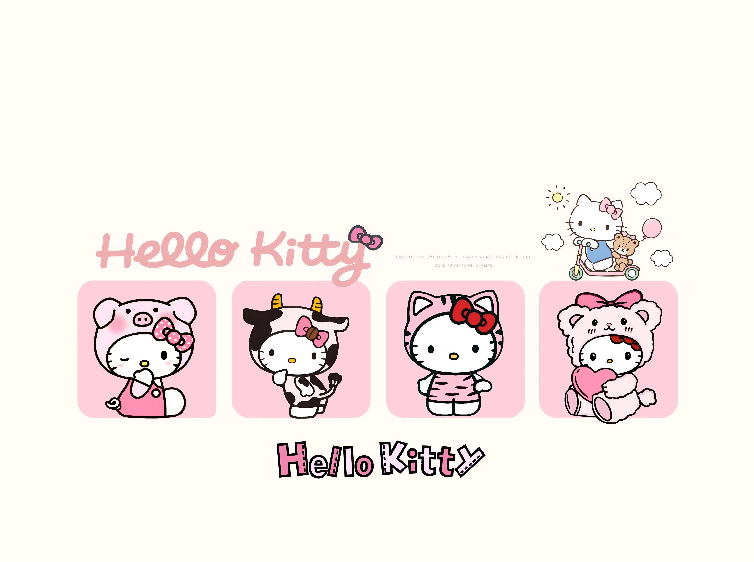 卡通 helloKitty 少女心 简约 可爱 壁纸预览