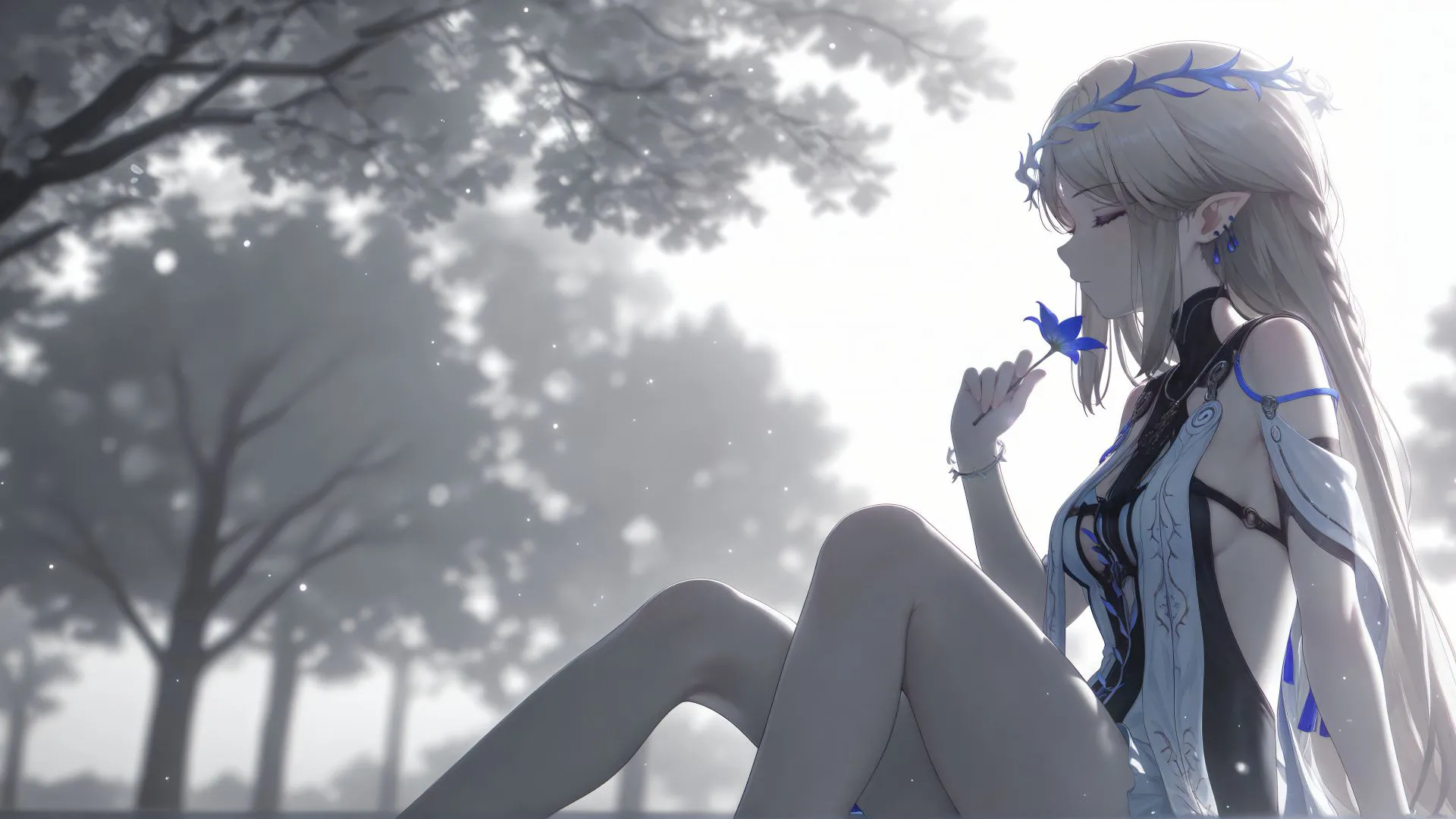 动漫少女 动漫 Wuthering Waves 灰色 元气少女 壁纸预览