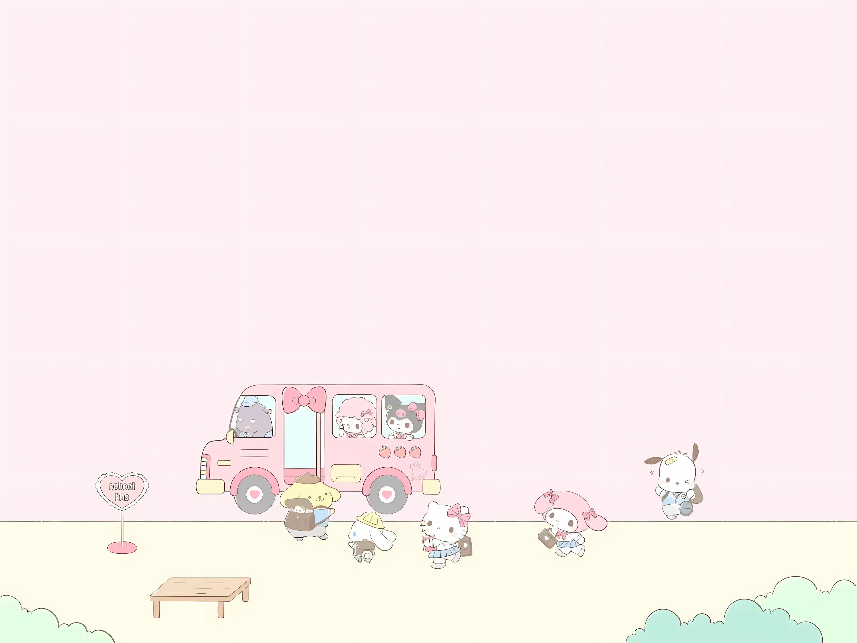 可爱 套图 helloKitty 粉色 卡通 壁纸预览