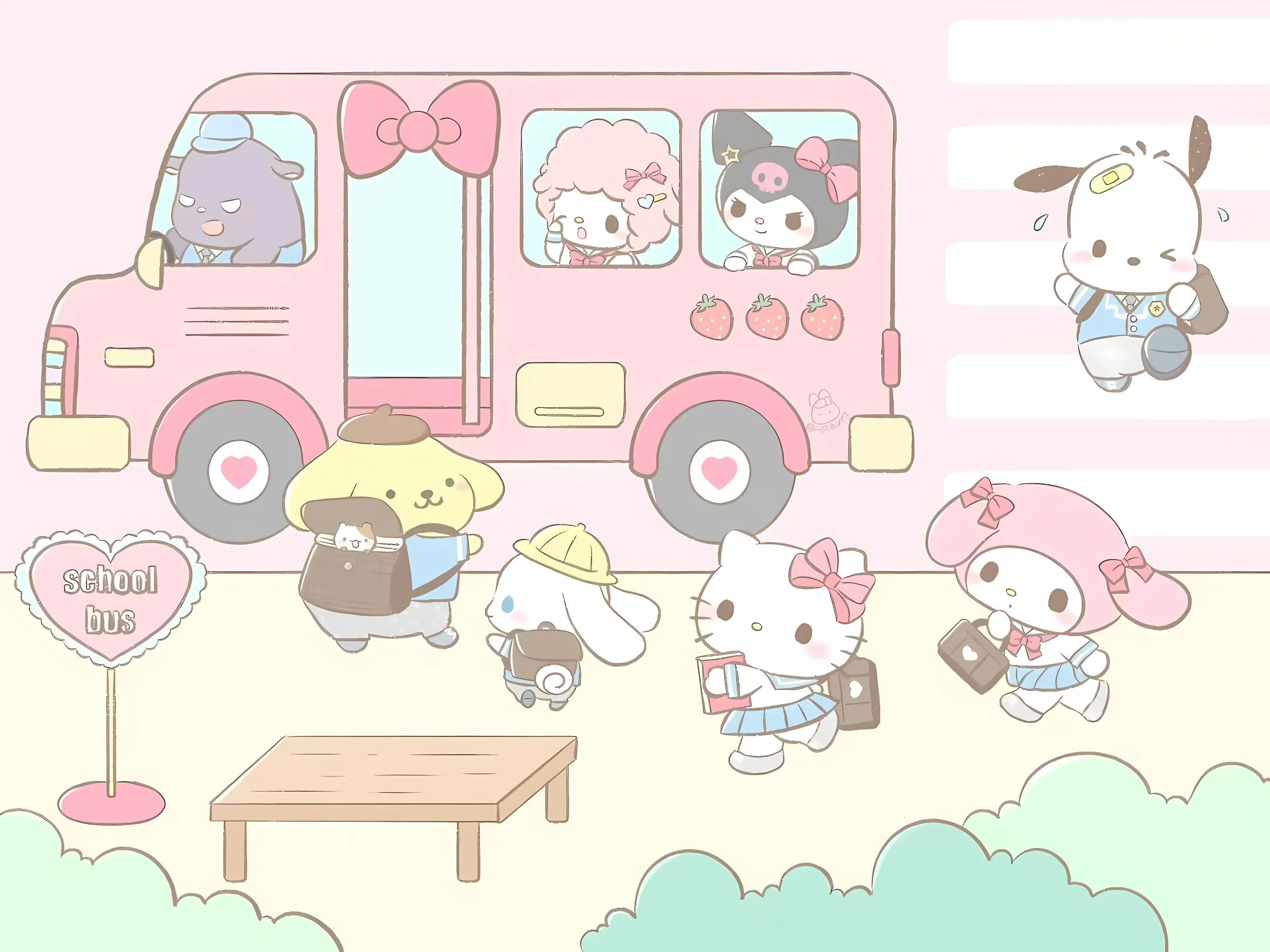 可爱 套图 helloKitty 粉色 卡通 壁纸预览