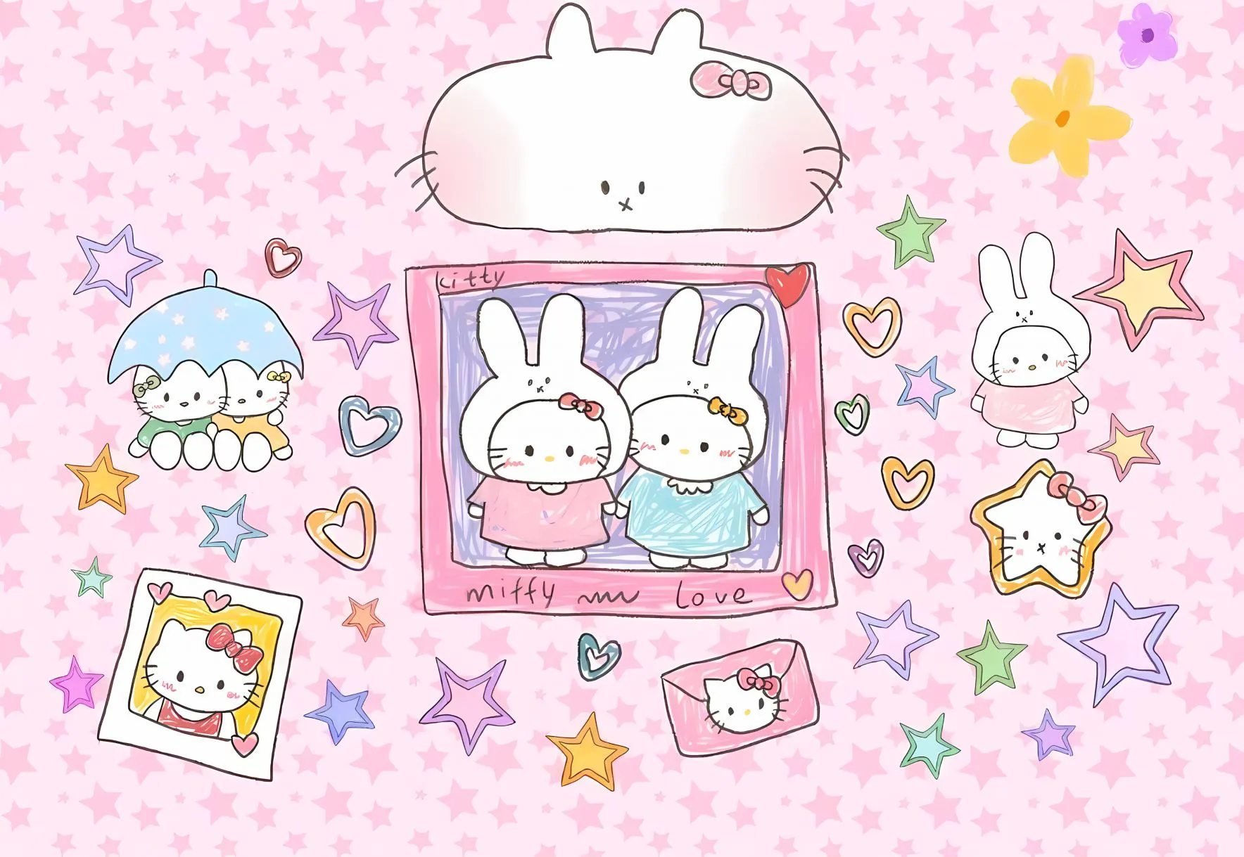 可爱 少女心 治愈 helloKitty 卡通 壁纸预览