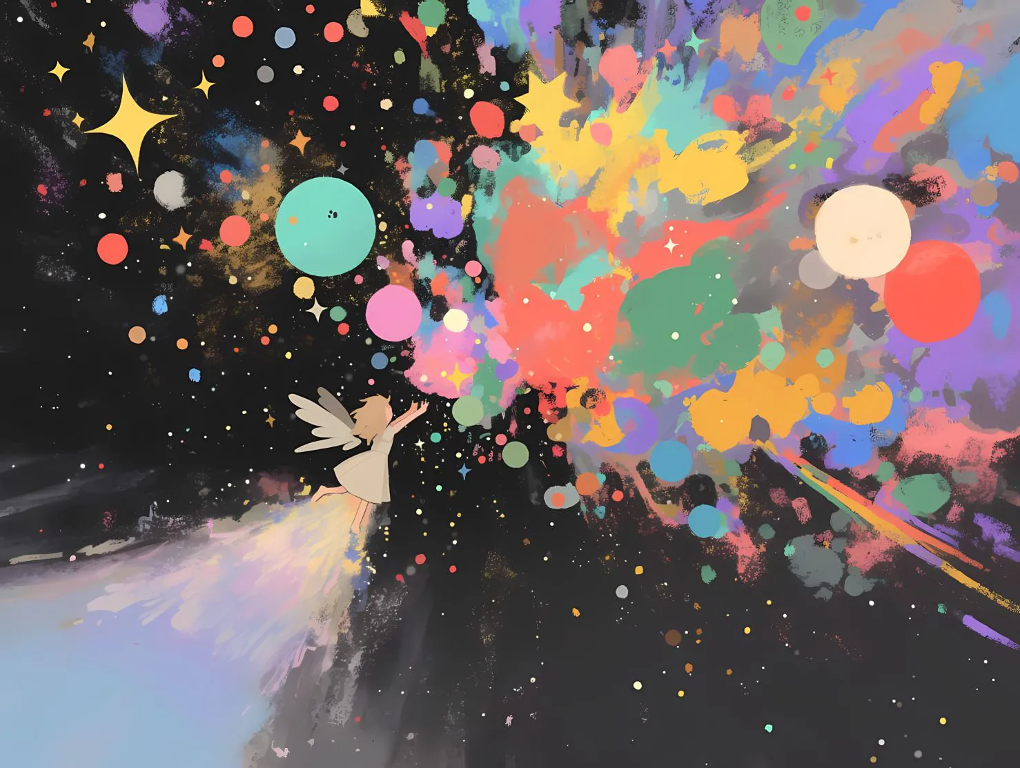 插画 原创 不一样的色彩 壁纸预览