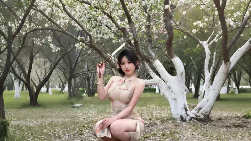 美女 性感 新中式旗袍少女 高级 壁纸预览