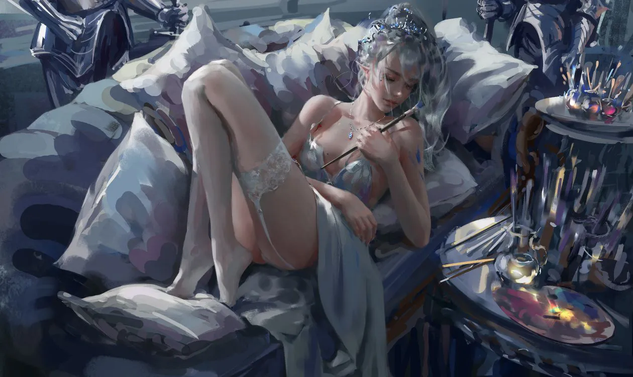 动漫少女 动漫 油画 性感 美人 壁纸预览
