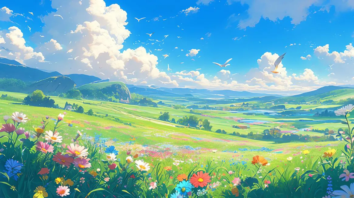 绿色系 草地 好看 大自然 风景 壁纸预览