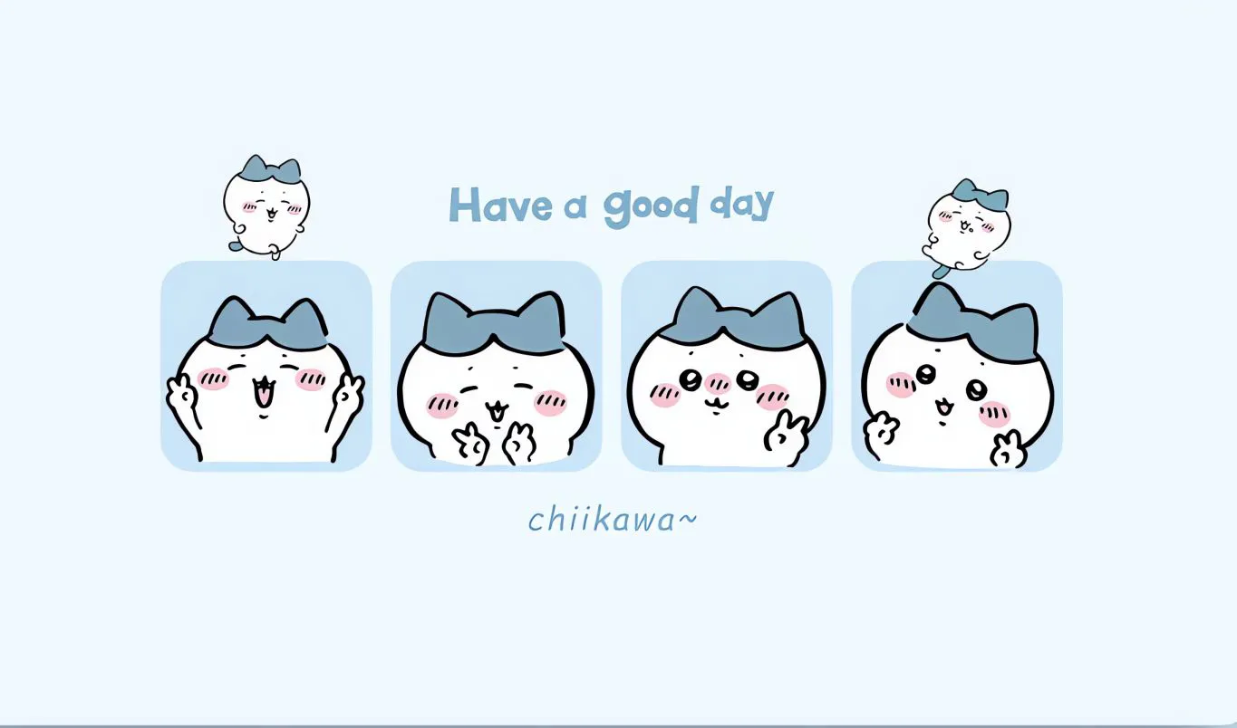 可爱 chiikawa 比个耶 小八 卡通 壁纸预览