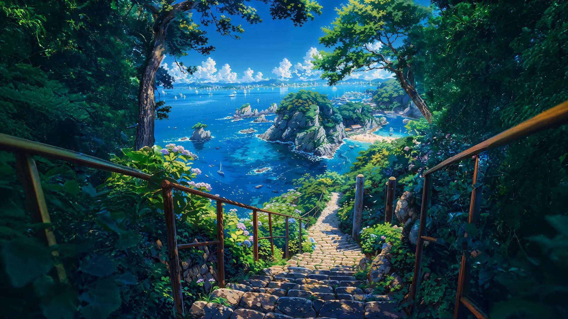 动漫 风景 大自然 summer 壁纸预览
