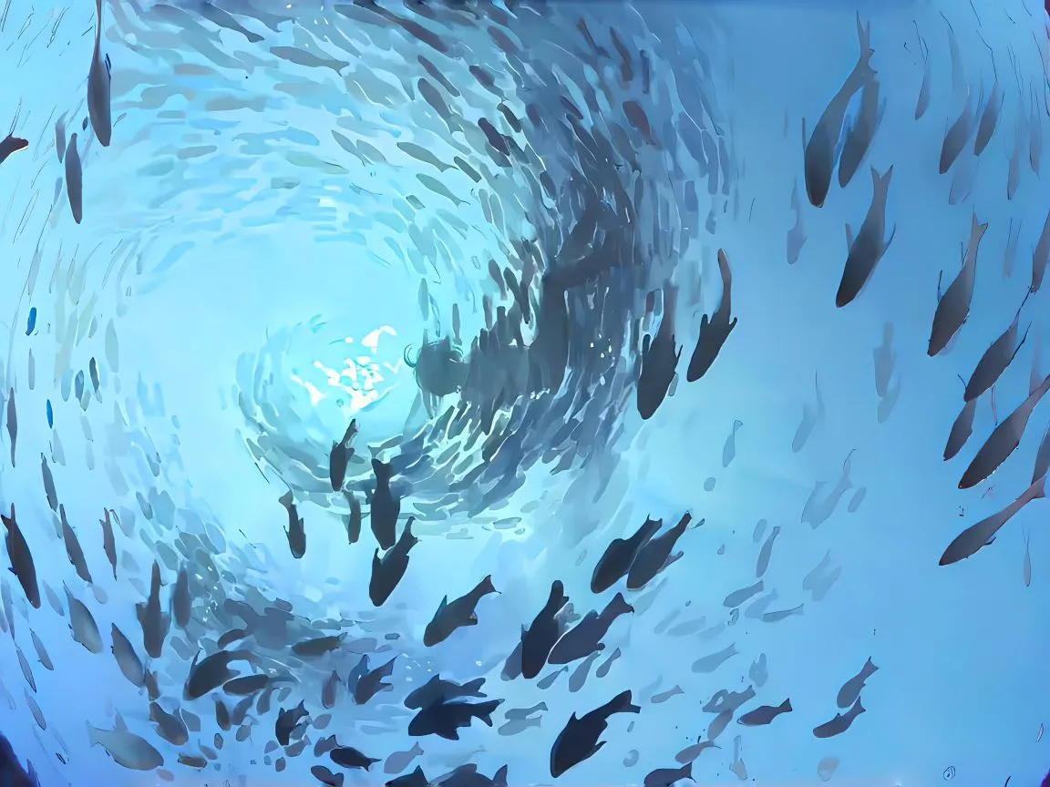 海底世界 蓝色 简约 风景 壁纸预览