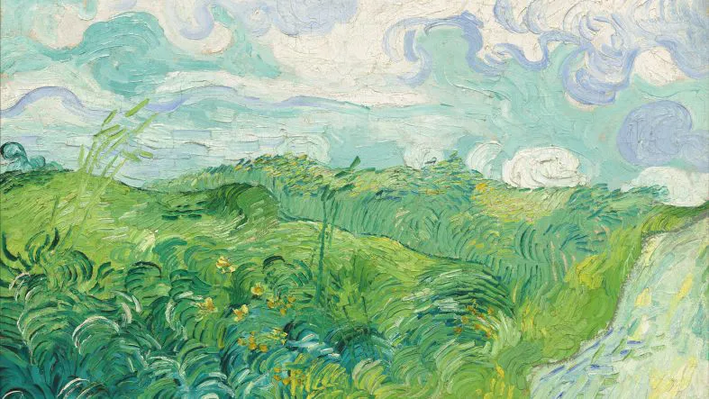 ins风 风景 Green Wheat Fields 油画风 绿色系 壁纸预览