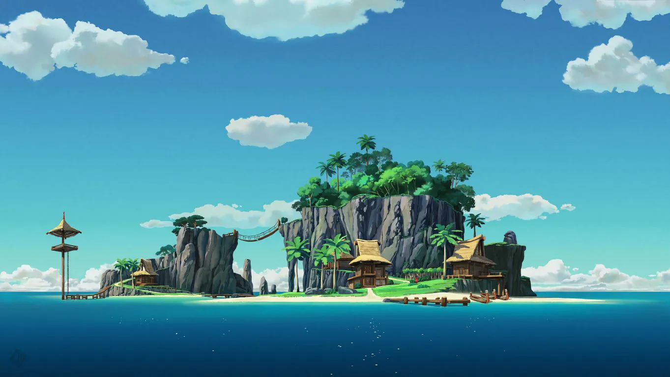 动漫 风景 海中景色 大自然 壁纸预览