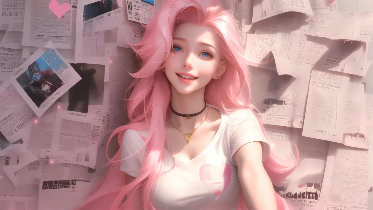 动漫少女 动漫 ai美女 报纸美女 二次元 壁纸预览