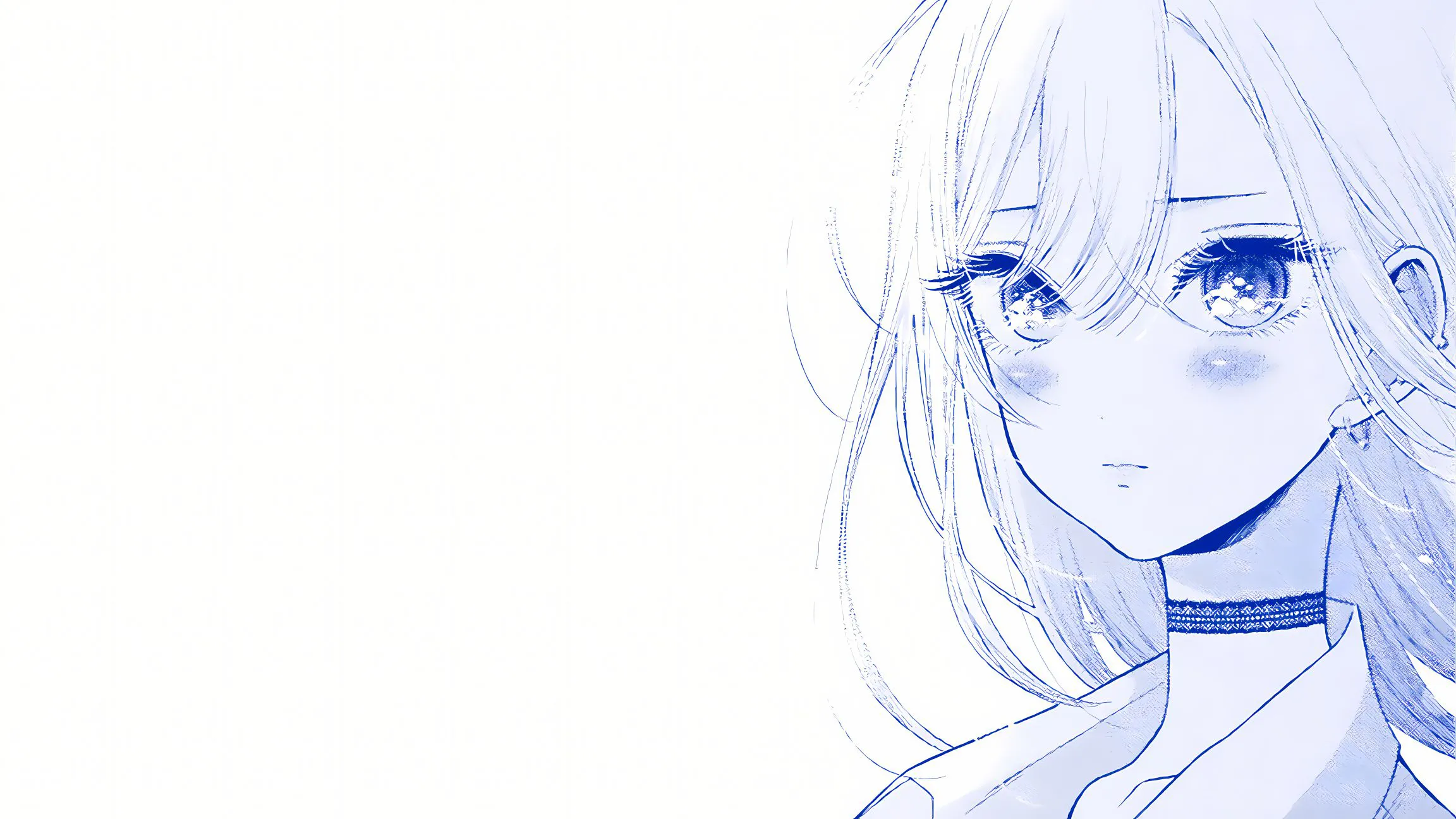 动漫 二次元 蓝发少女 绝美 壁纸预览