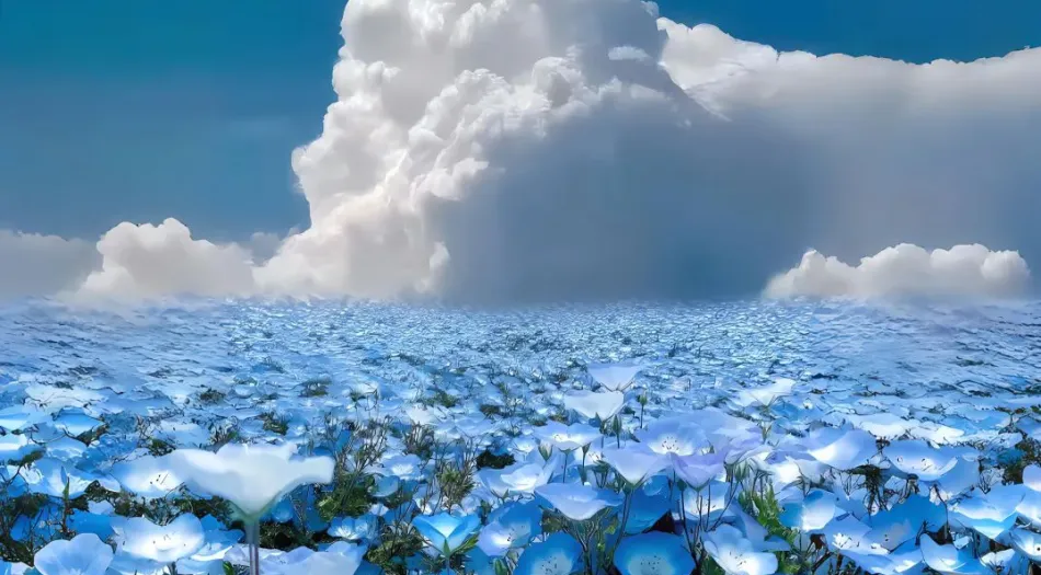 浪漫,春日序章,花海,蓝色系,风景(分类) 壁纸预览