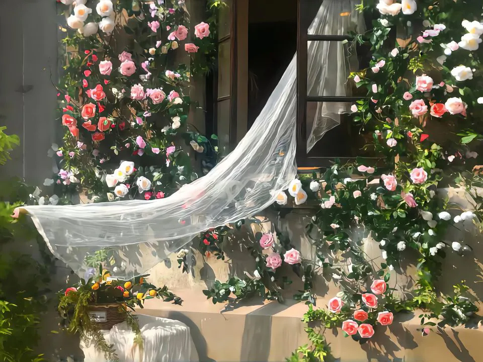 风景 春日序章 窗边绿意 花花 浪漫 壁纸预览
