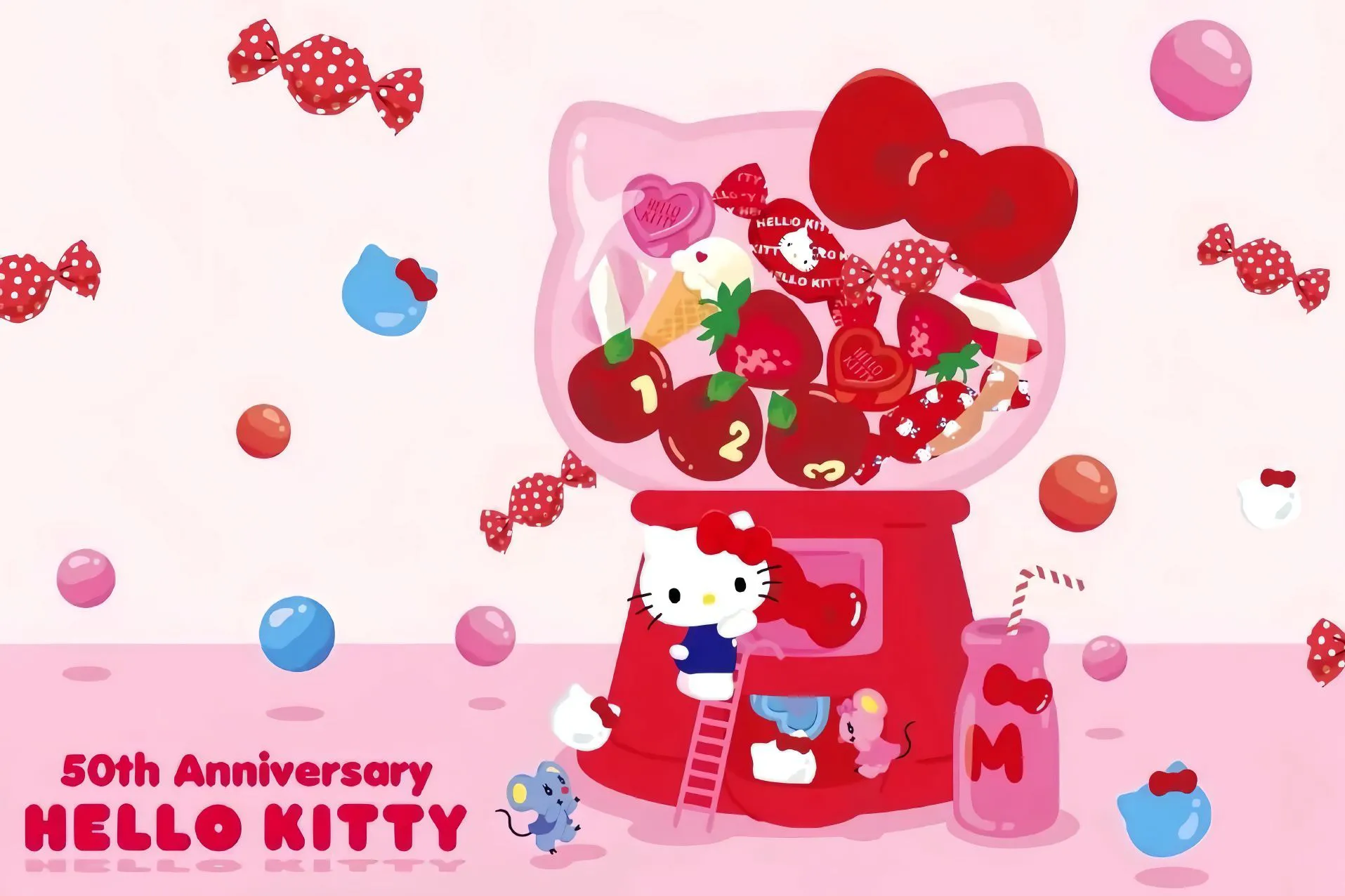 卡通 helloKitty 粉色 扭蛋 可爱 壁纸预览