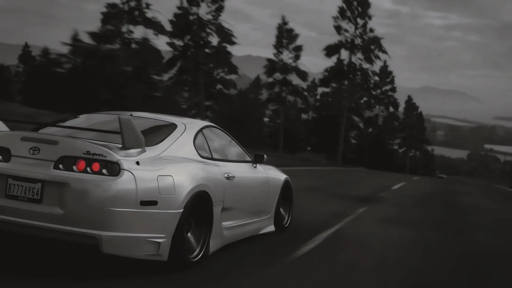 跑车 机车 supra 灰色调 汽车 壁纸预览