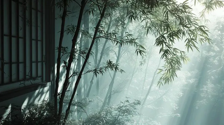 风景 竹子 深邃 壁纸预览