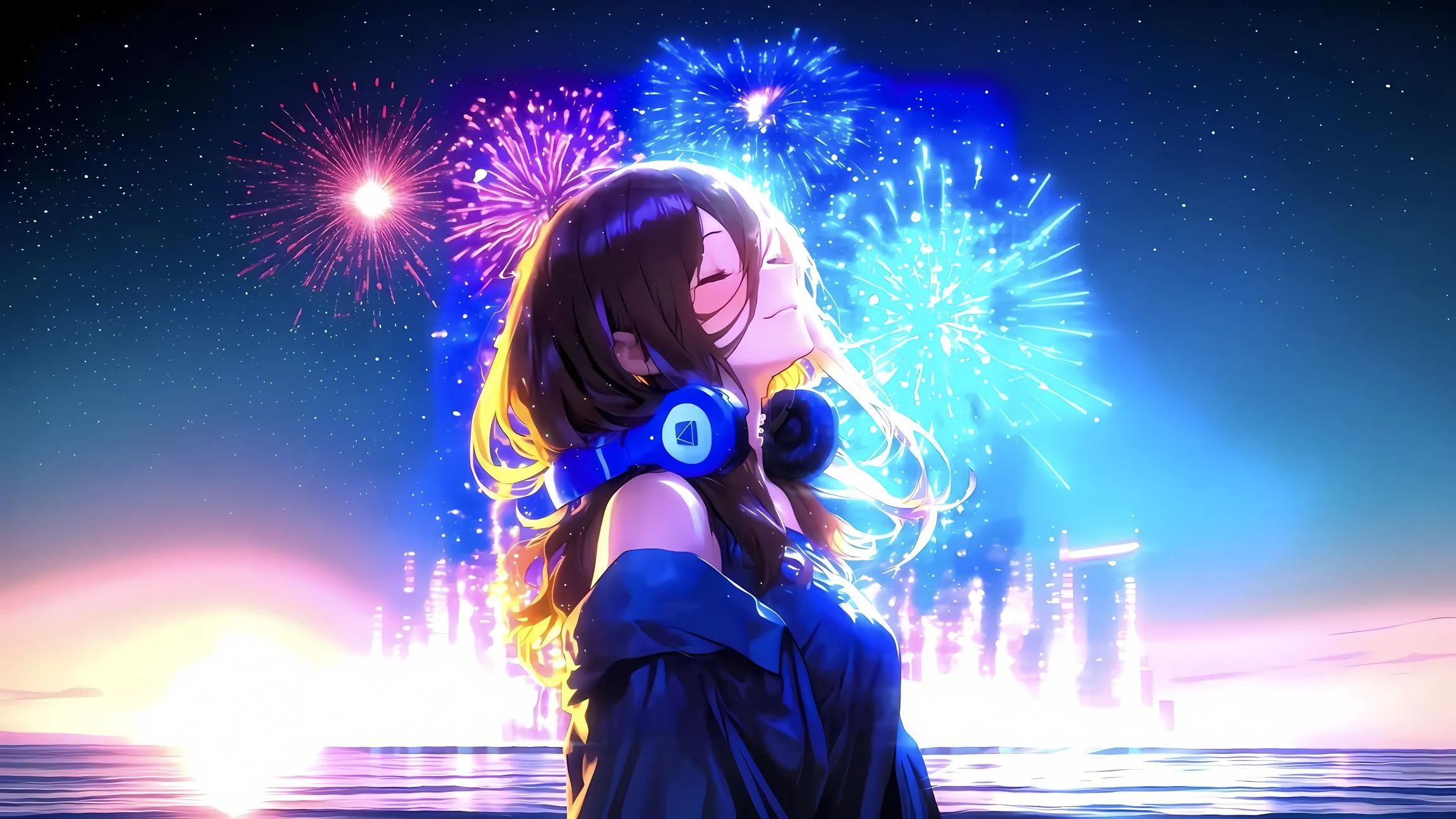 动漫 少女 烟花少女 绝美 壁纸预览