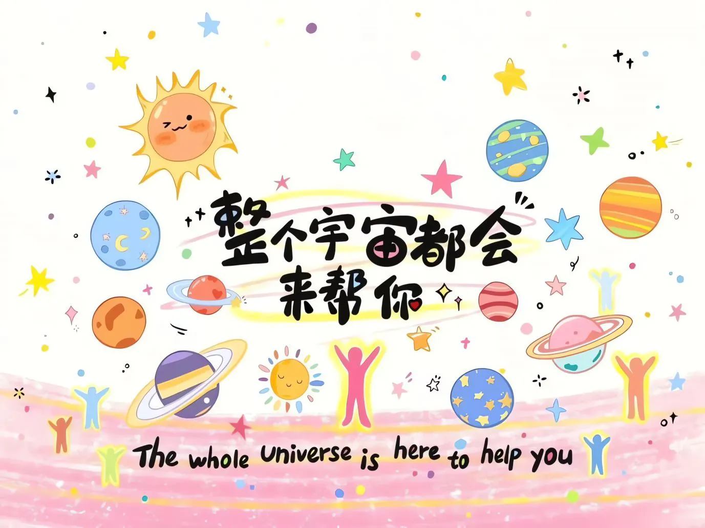 励志 卡通 可爱 小女孩 壁纸预览