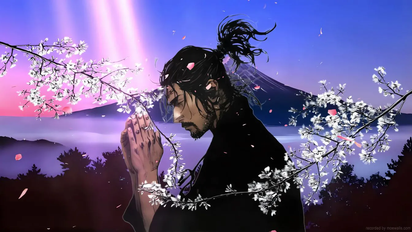 二次元 动漫帅哥 酷 动漫 Miyamoto Musashi praying 壁纸预览