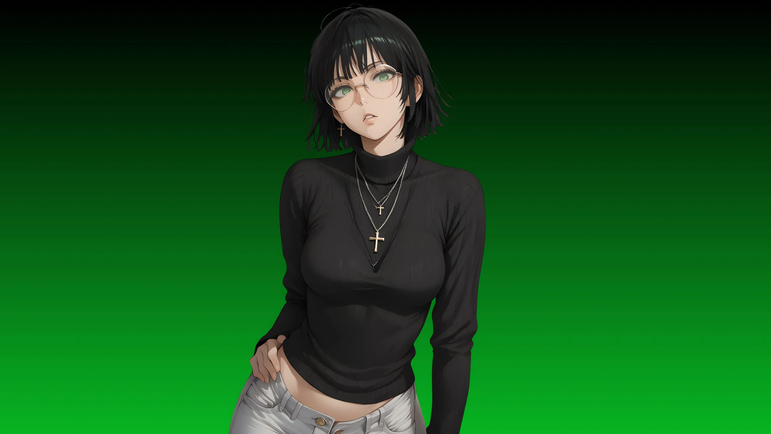 动漫少女 二次元 个性少女 动漫 fubuki-one punch man-by crosshair 壁纸预览