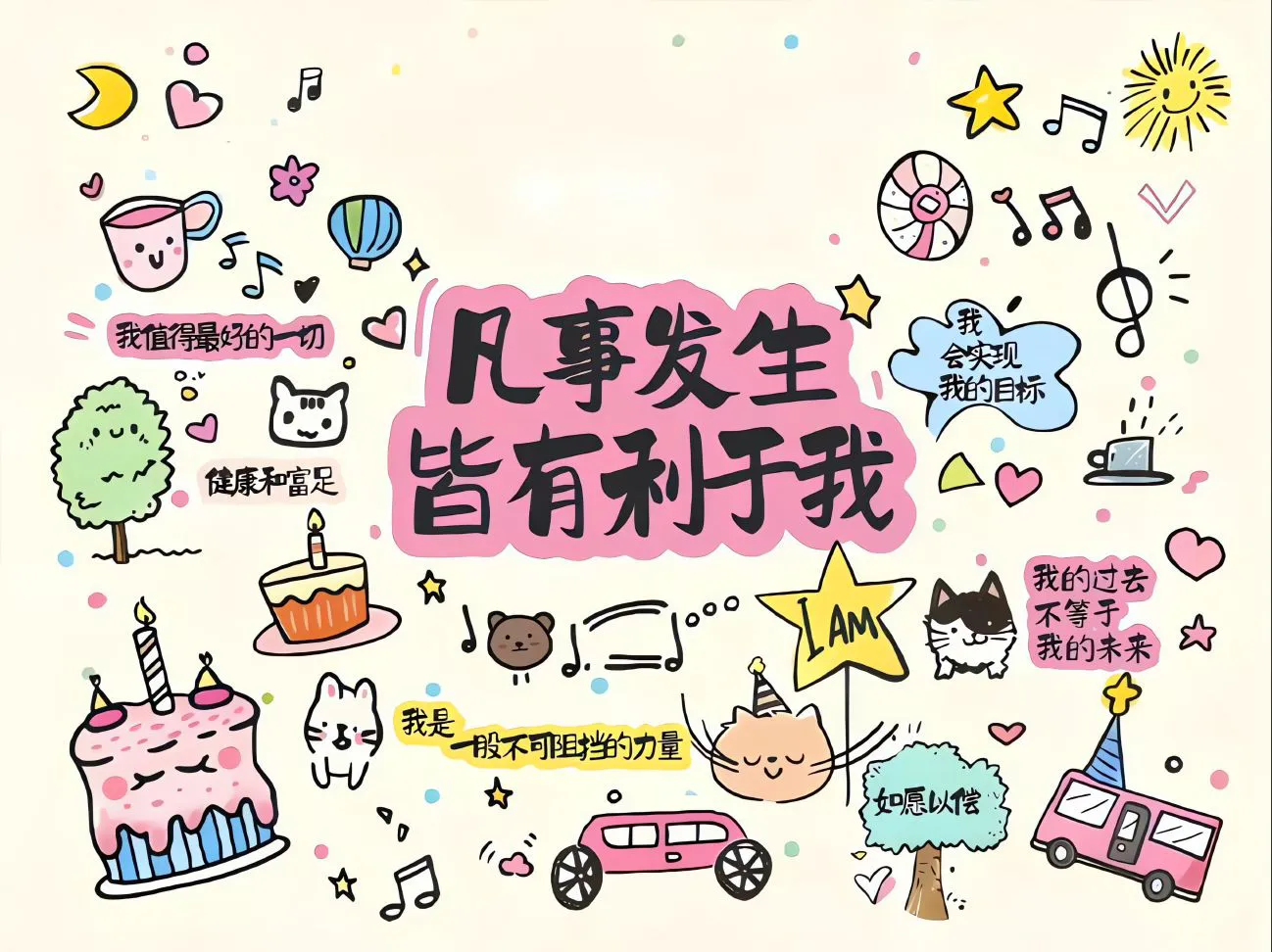 可爱 文字 二次元 动画 卡通 壁纸预览