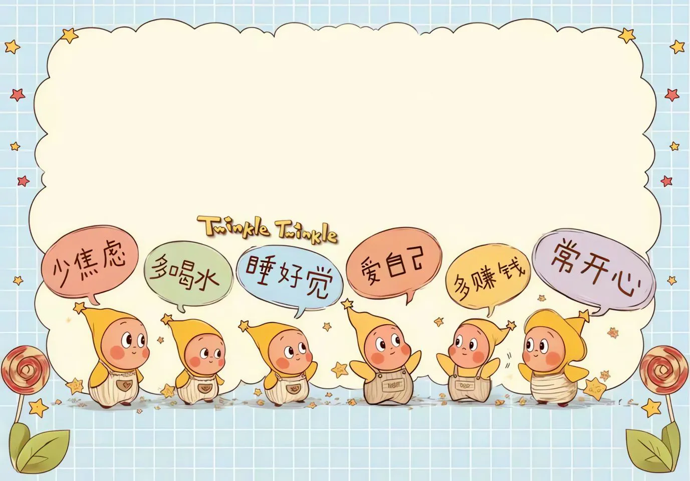 可爱 星星人 套图 卡哇伊 卡通 壁纸预览