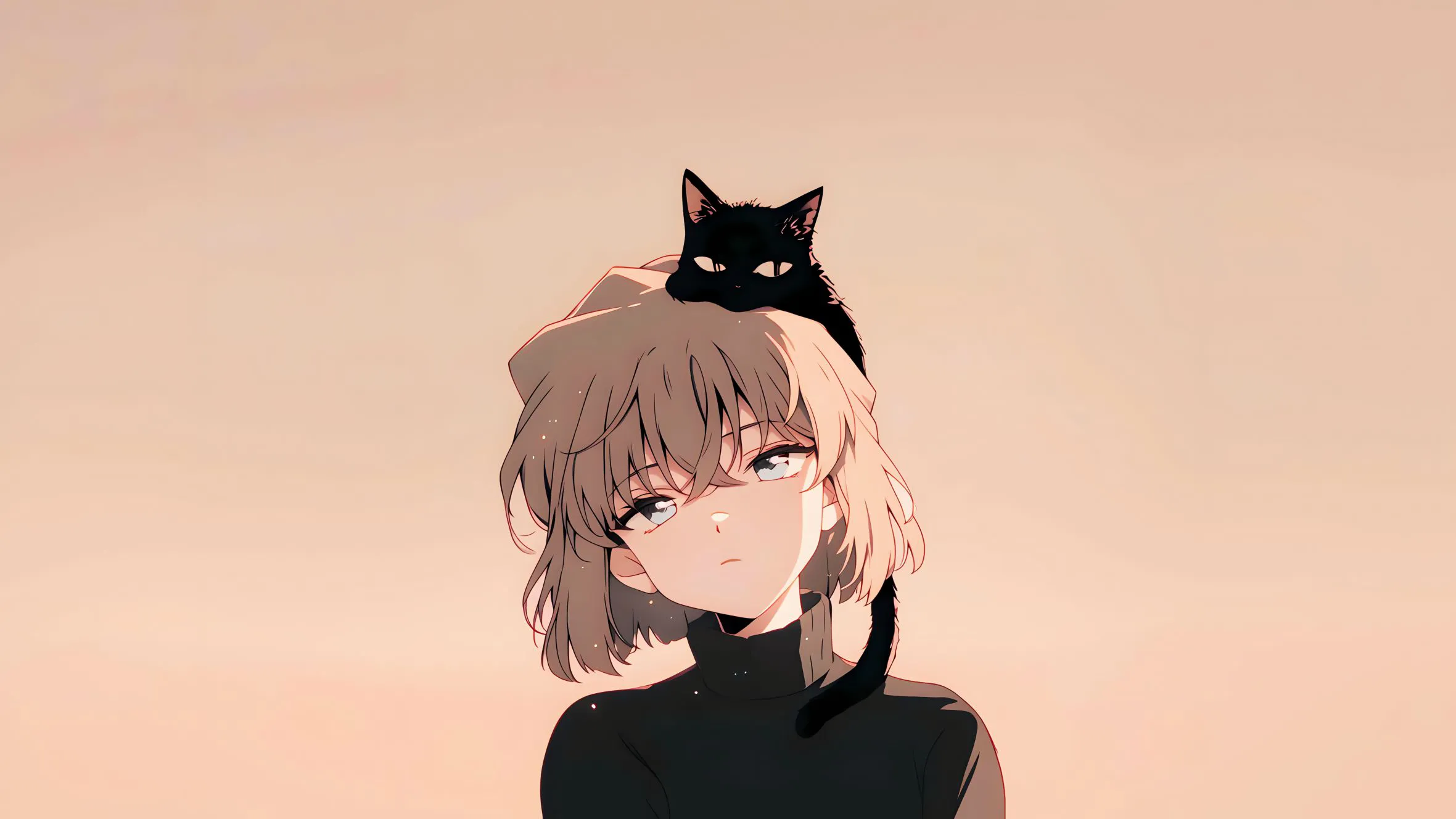 猫咪 日漫 灰原哀 简约 动漫 壁纸预览