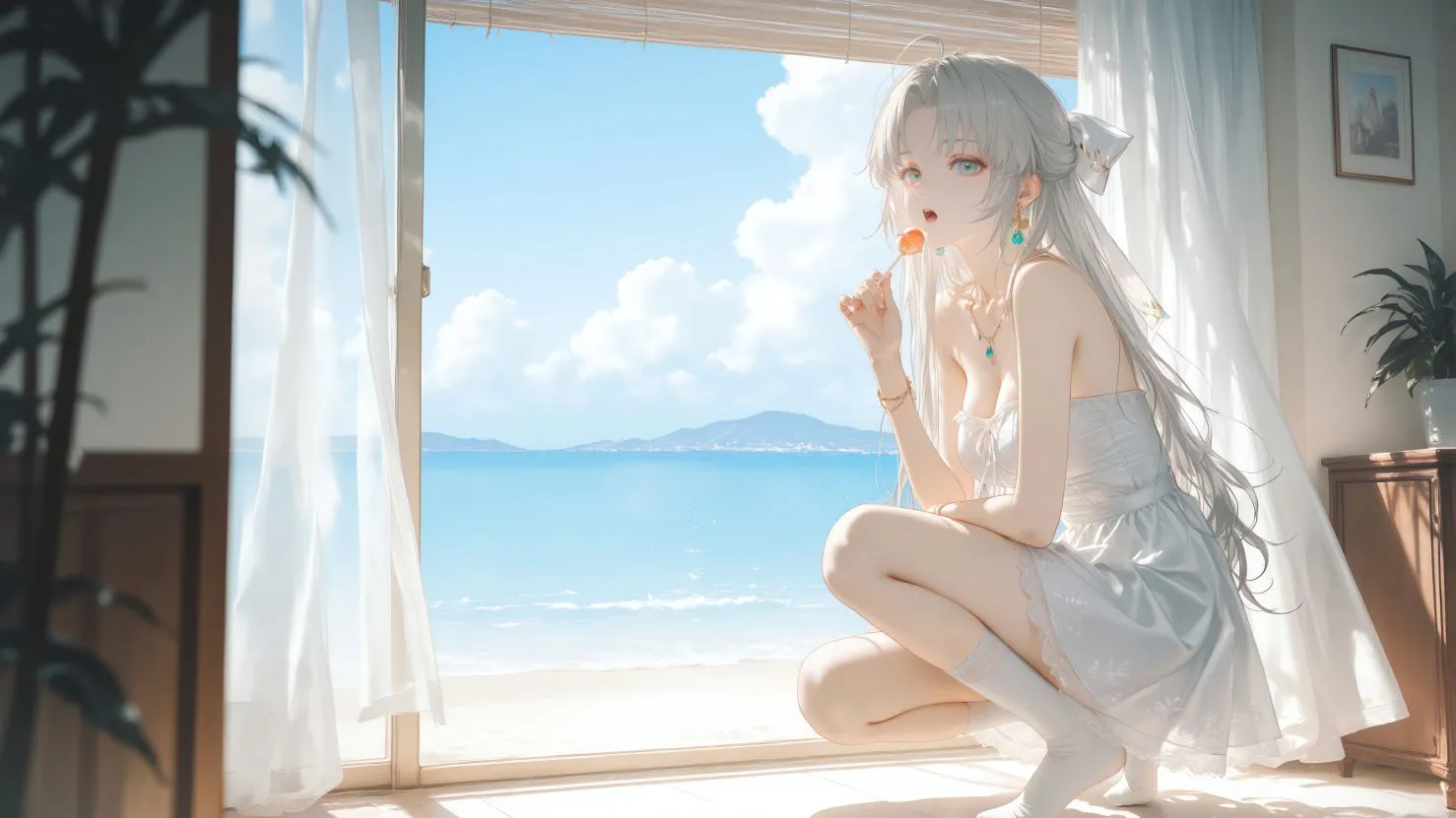动漫少女 二次元 个性少女 动漫 珂莱塔.休闲时光 壁纸预览