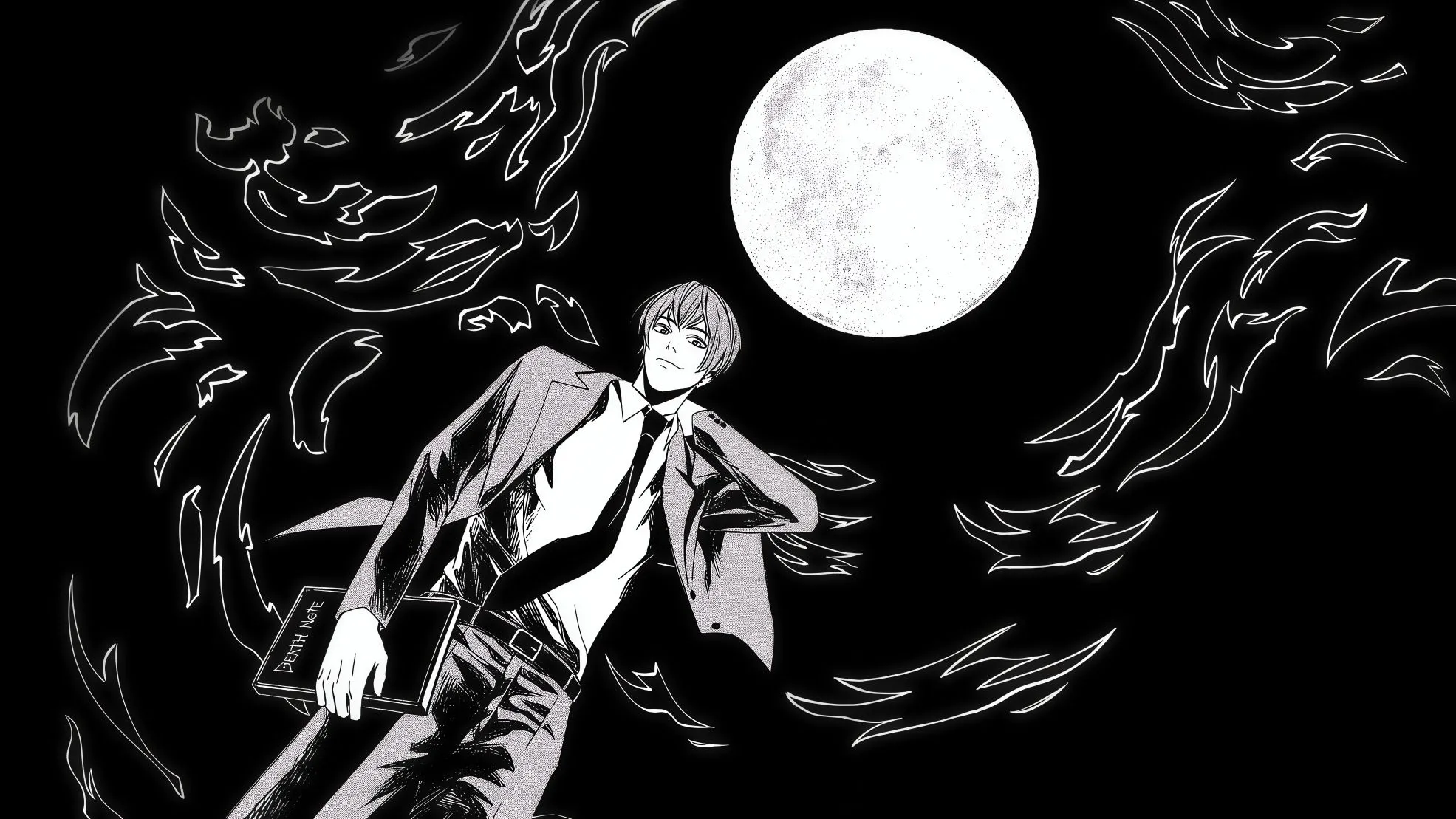 黑白 炫酷 动漫光影 动漫 Yagami Light-Ly0 壁纸预览