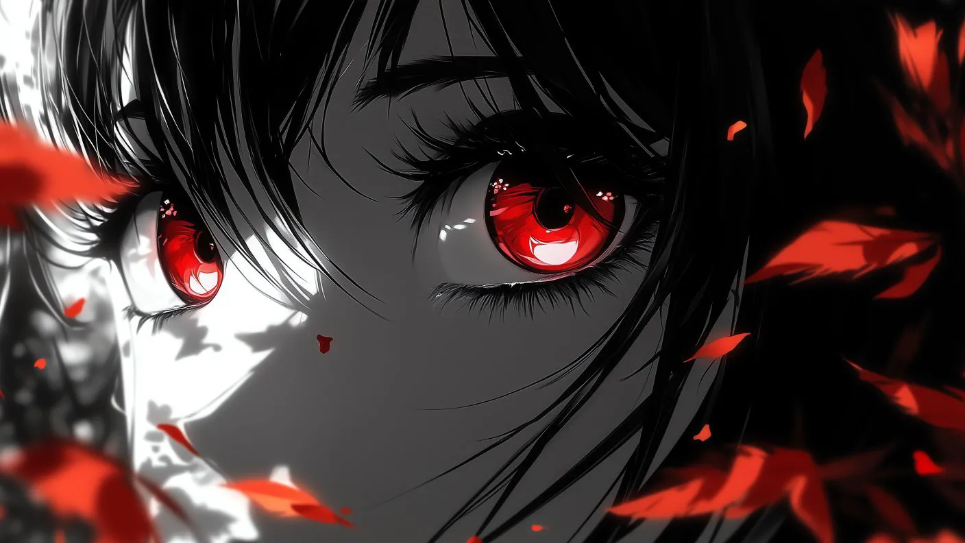 元气少女 动漫少女 二次元 动漫 red eyes - by diovanni 壁纸预览