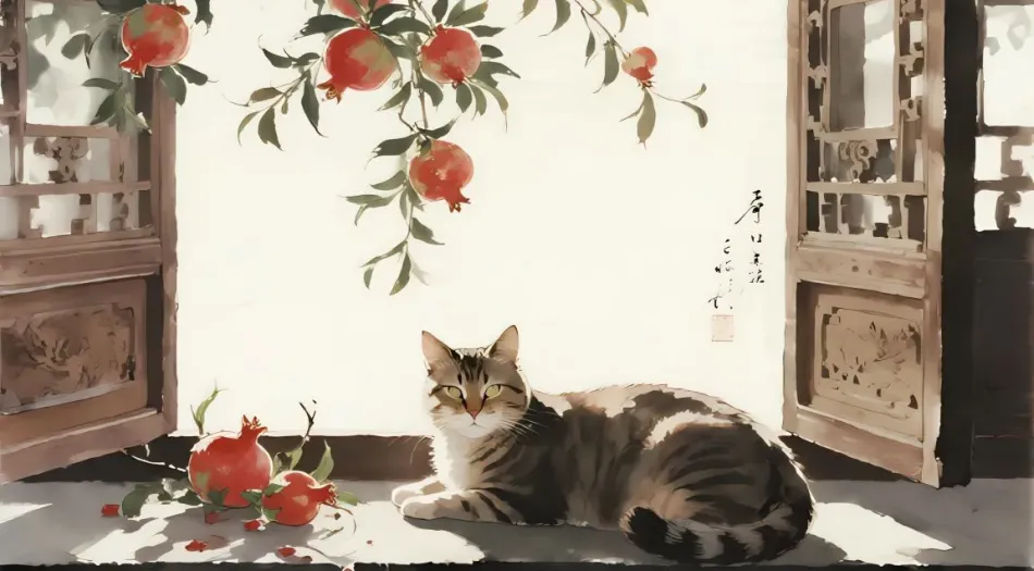 可爱,小猫咪,油画风,休闲时光,插画(分类) 壁纸预览