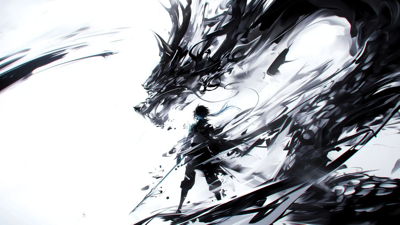 动漫 二次元 御龙-水墨风-Genshin 趙/降魔大圣 壁纸预览
