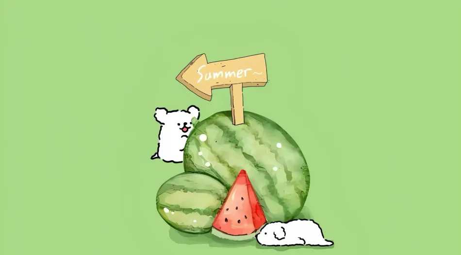 可爱,线条小狗,夏天,护眼,卡通(分类) 壁纸预览