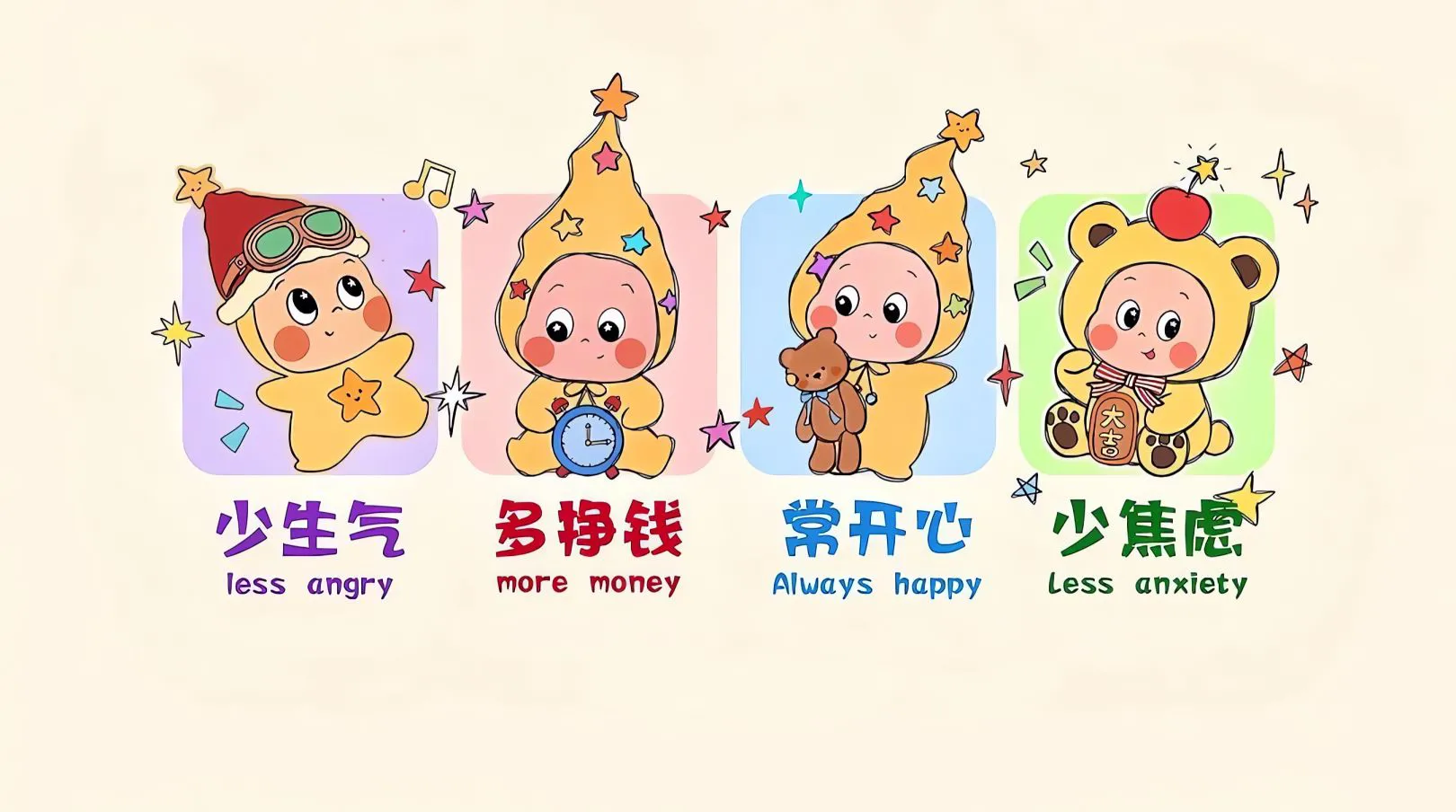 卡通 可爱 星星人 壁纸预览