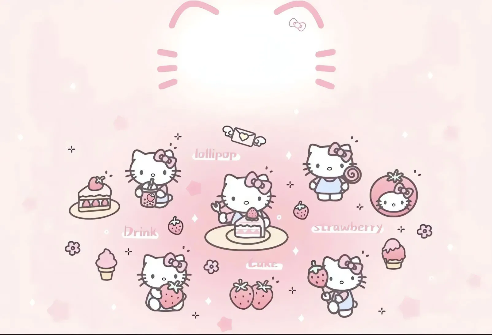 可爱 粉色 少女心 helloKitty 卡通 壁纸预览