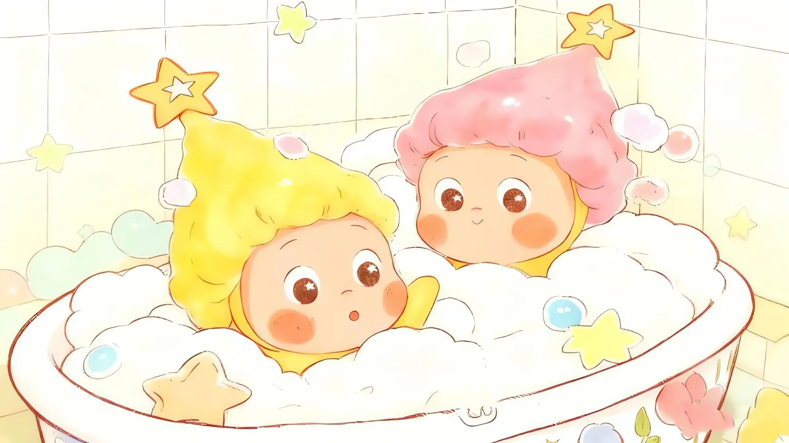 卡通 可爱 治愈 星星人 壁纸预览