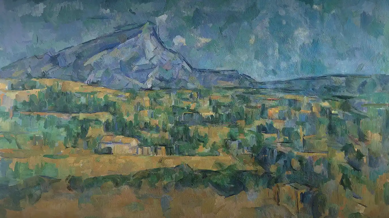 后印象派 保罗塞尚 圣维克多山 风景油画 艺术绘画 山峦 壁纸预览